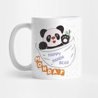 Happy Panda Bear - Wear it on Monday Mug